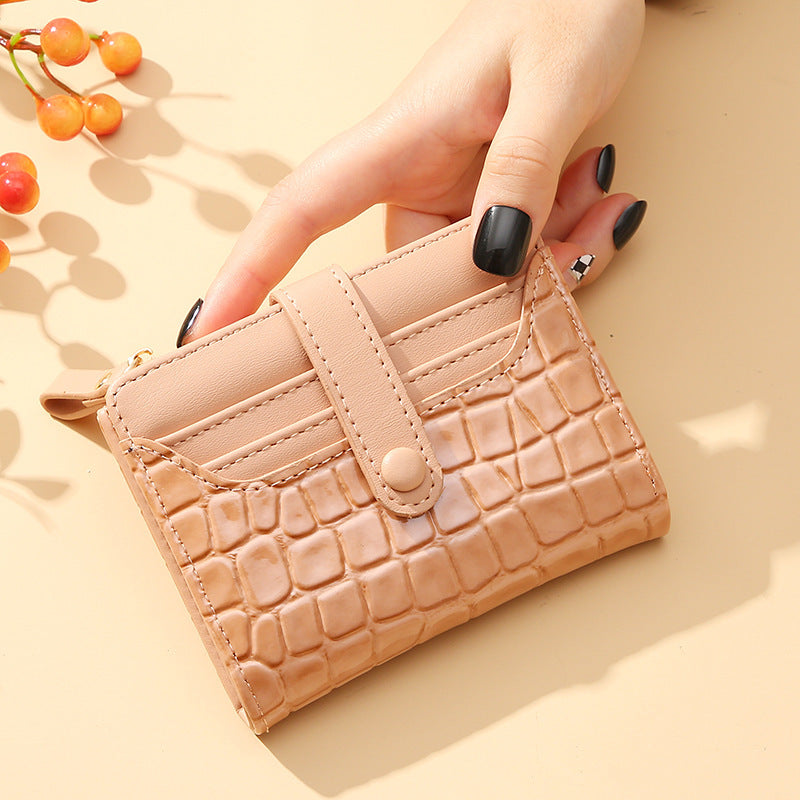 Crocodile Embossed Women's Wallet and Coin Purse