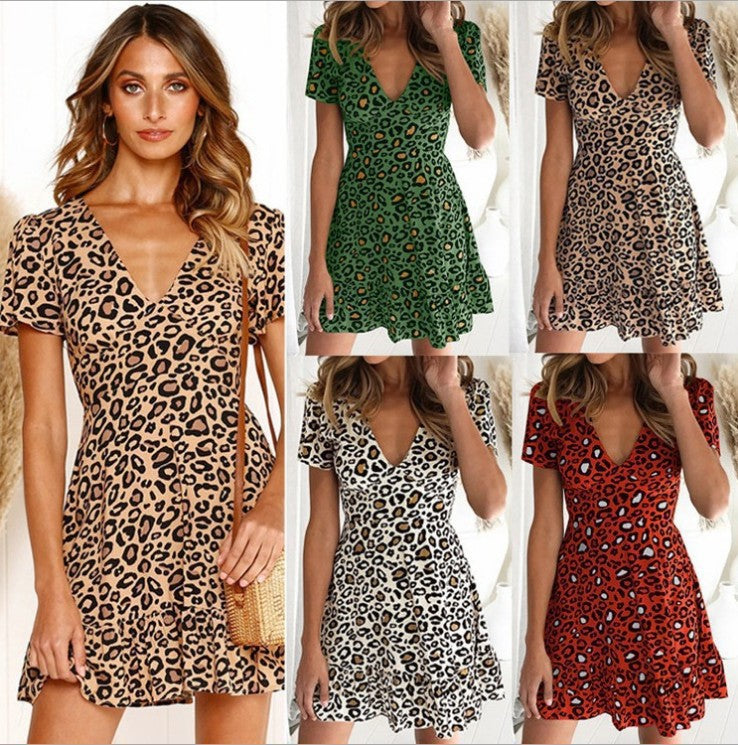 2020 Fashionable Leopard Print Sexy Dress