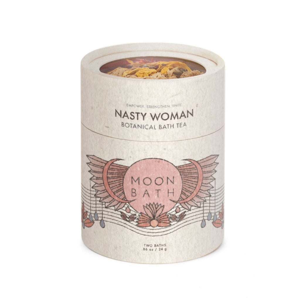 Nasty Woman Botanical Bath Tea | Herbal Bath Soak for Power & Courage w/Saffron Damiana & Sunflower. Organic & Natural Body Care. for Every Woman who Needs Support. Loose Leaf Flowers 8 fl oz
