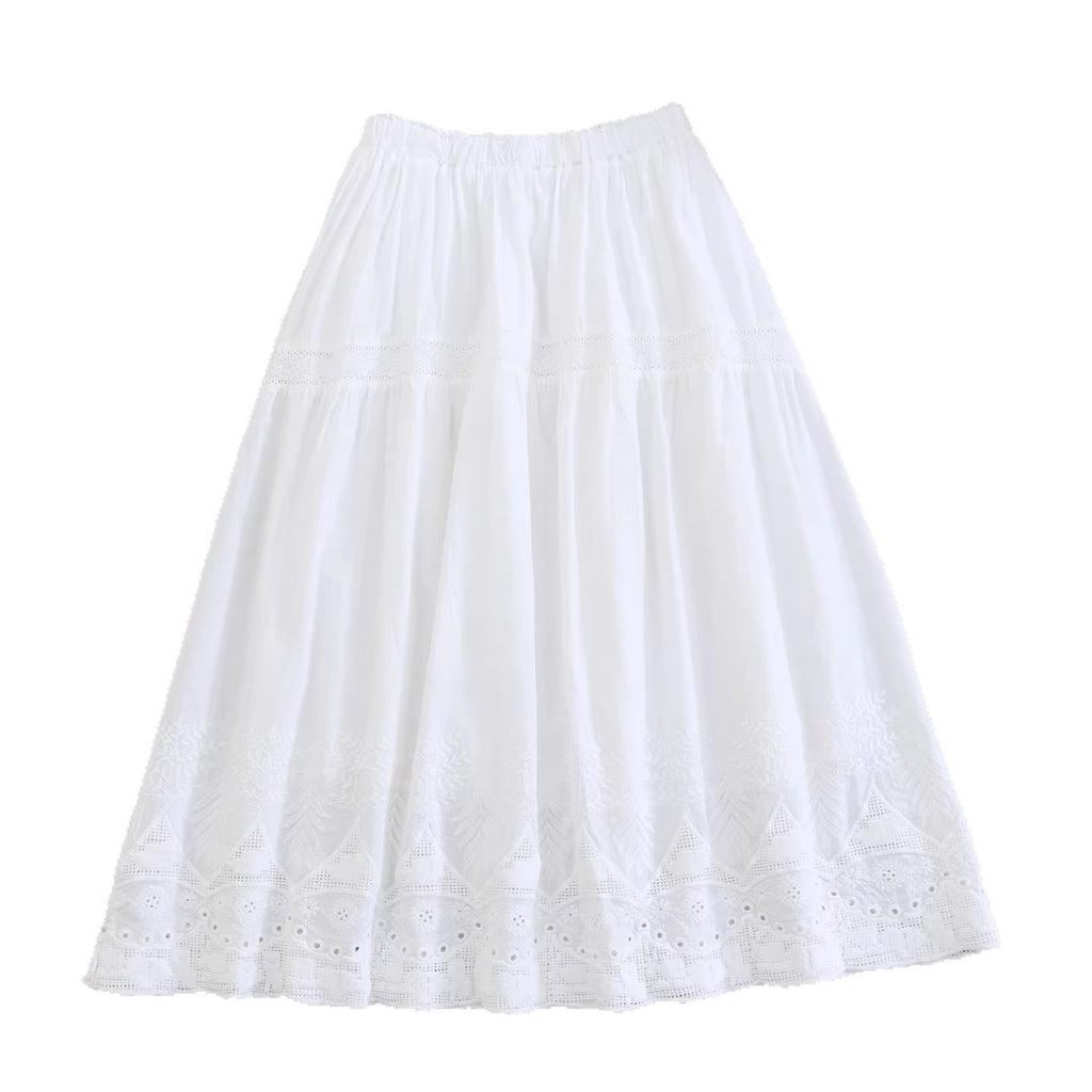 Loose double-layer A-line skirt