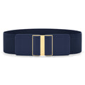 WHIPPY Women Wide Elastic Belt Stretchy Thick Belts for Women Dresses Ladies Fashion WaistbandNavy BlueS