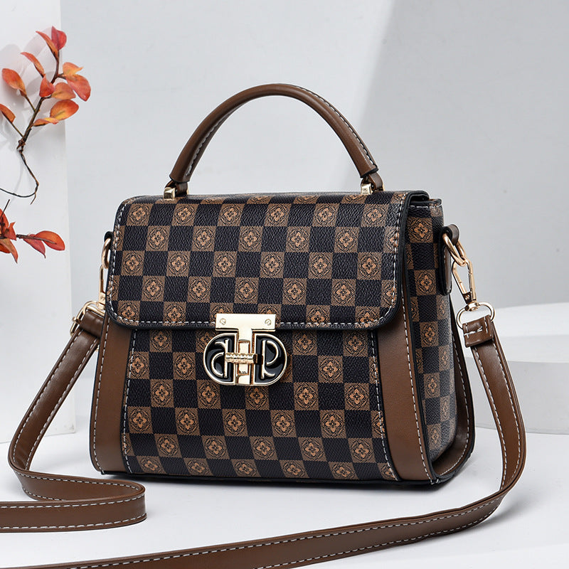 Women's PU Leather Satchel Crossbody Handbag Purse