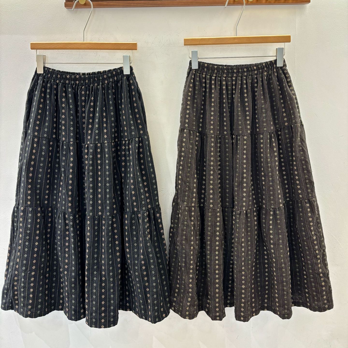 Loose mid length skirt