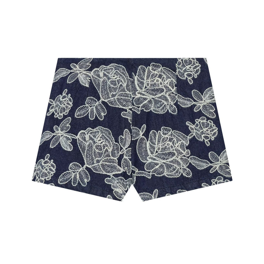 Spicy girl flower jacquard embroidered skirt pants