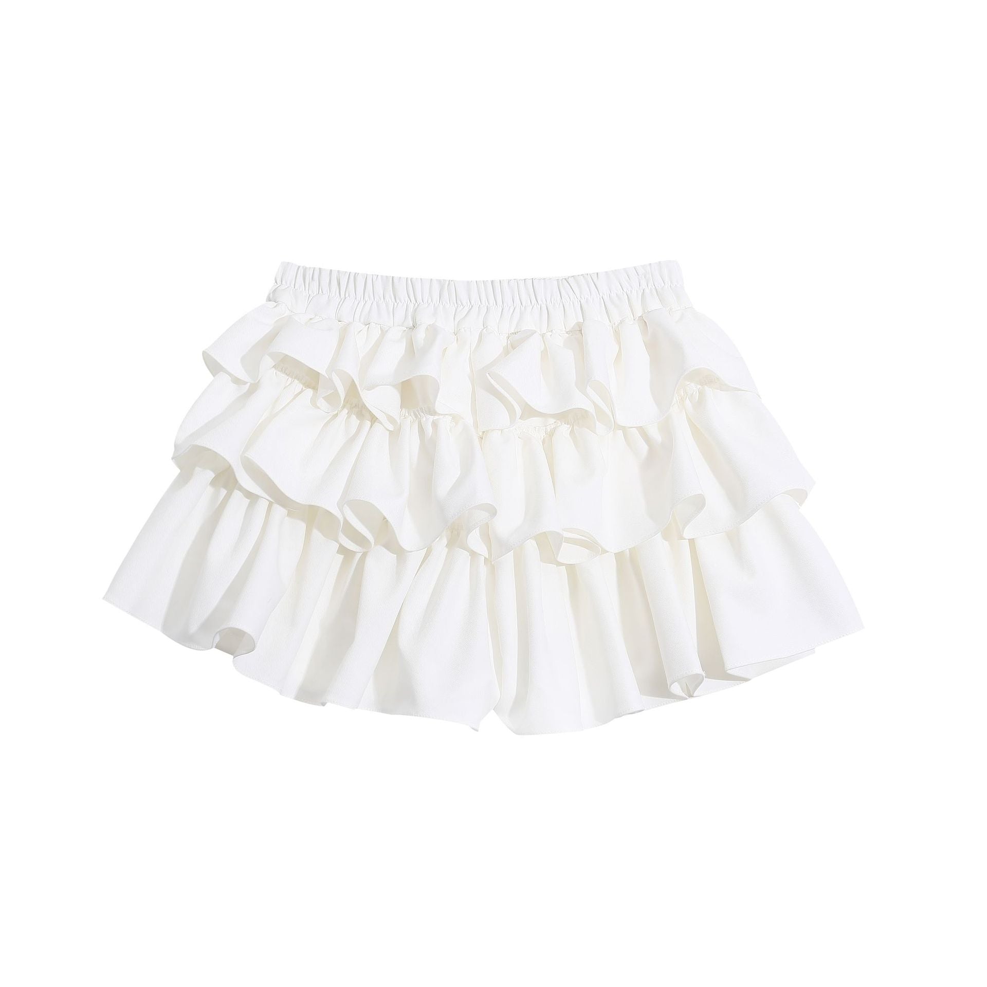 soft girl layered cake skirt, sweet style versatile slimming skirt pants
