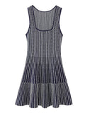 TRAF Woman 2023 New Fashion Stripe Dress Sleeveless Square Neck Ruffles Dresses For Women Sexy Evening Party Dresses