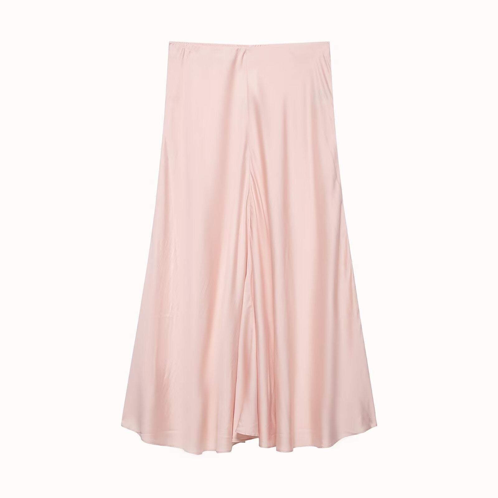Commuting style elegant and versatile satin half length skirt
