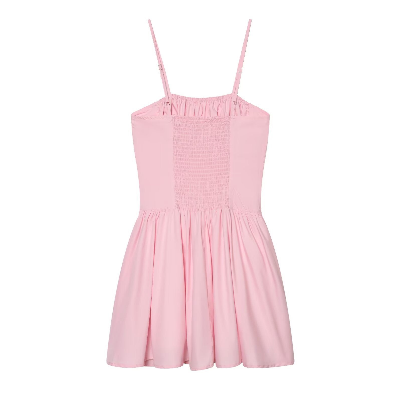 Hot girl waist cinched strapless suspender dress