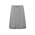 Splicing and layering decorative MIDI skirt