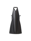 New Faux Leather  Mini Dresses for Women Slip Dress Woman Sexy Backless Dress Women Autumn Party Dresses Woman