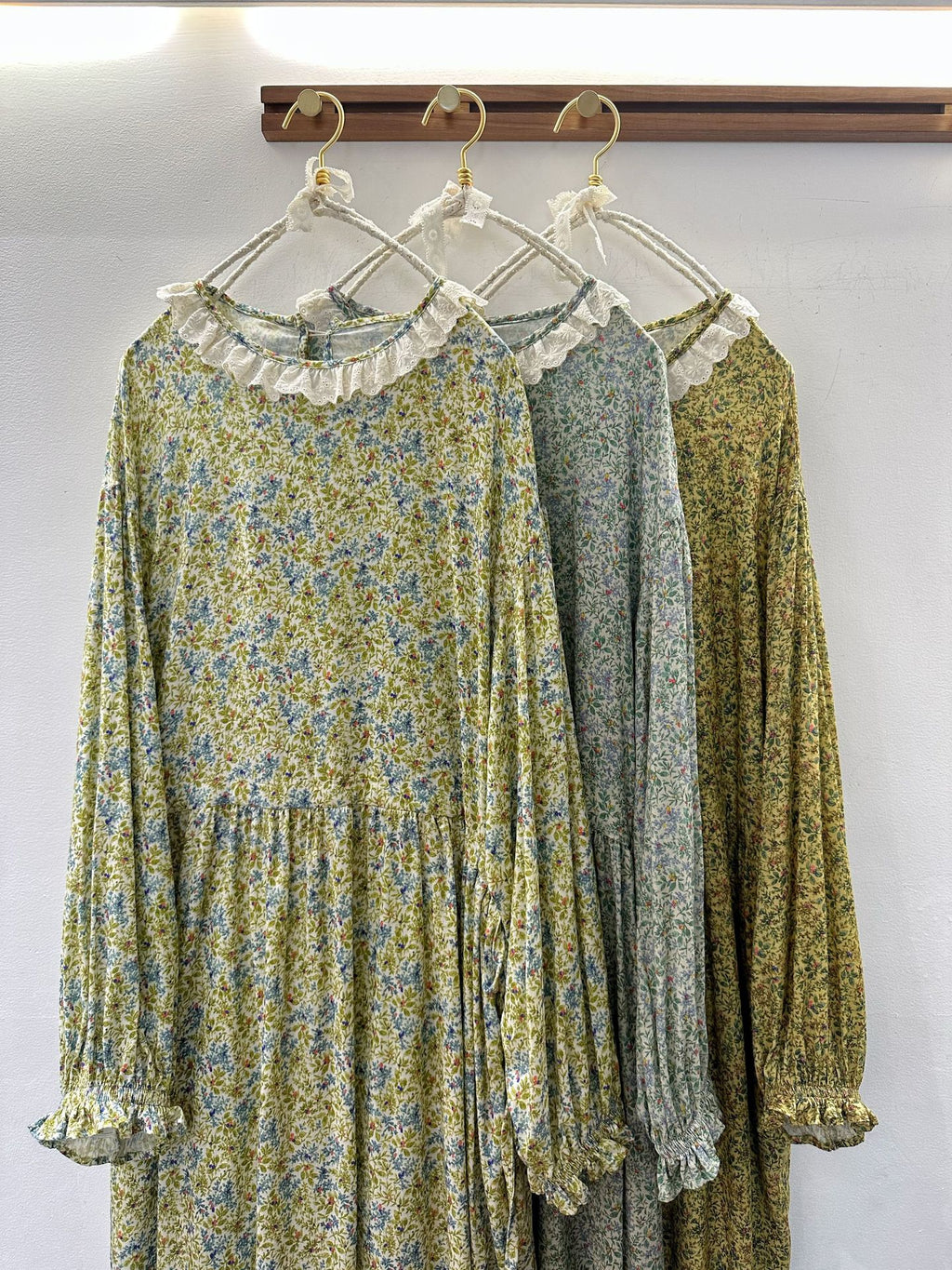 Floral drawstring long sleeved dress