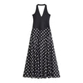 Off shoulder hanging neck collar dress