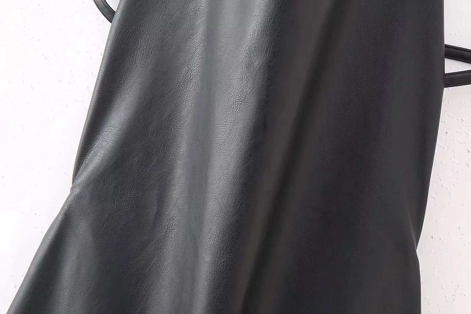 New Faux Leather  Mini Dresses for Women Slip Dress Woman Sexy Backless Dress Women Autumn Party Dresses Woman