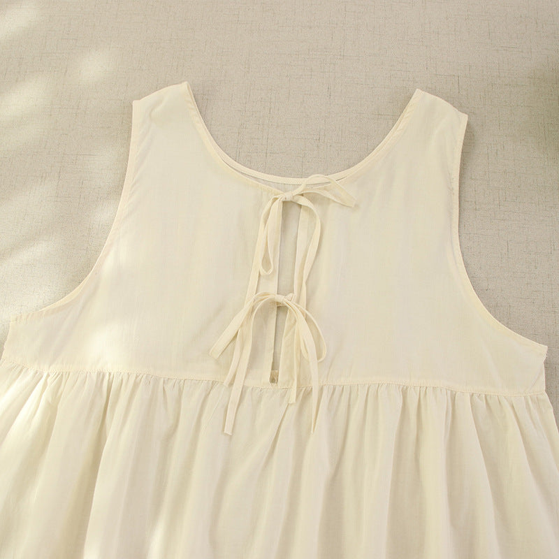 Lace sleeveless vest skirt