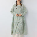 Printed long sleeved dress