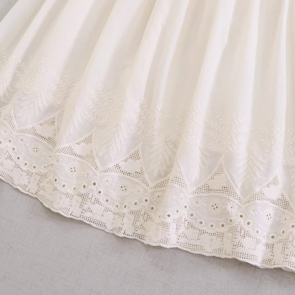 Loose double-layer A-line skirt