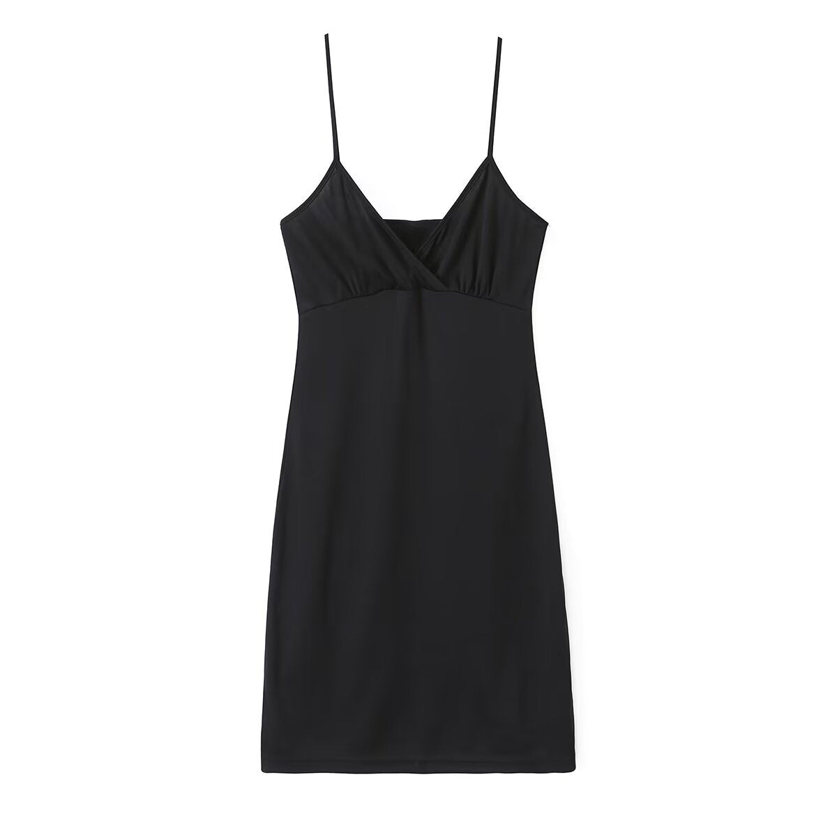 Chiffon printed loose fit large swing inner knitted suspender dress