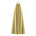 Vacation style hanging neck collar dress