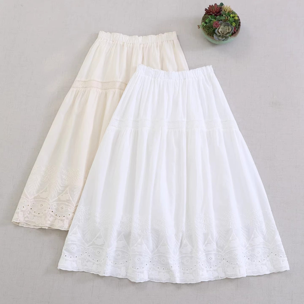 Loose double-layer A-line skirt