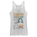 Warner Brothers Woman Vintage Wonder Womens Racerback Tank Top White Heather Medium