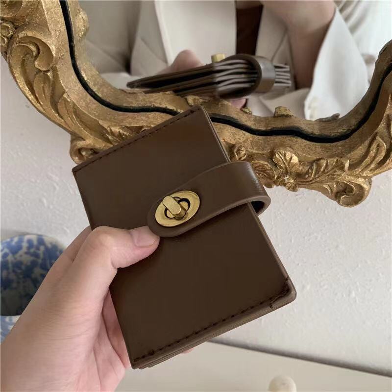 Multi-Compartment Lock Card Holder and Coin Purse
