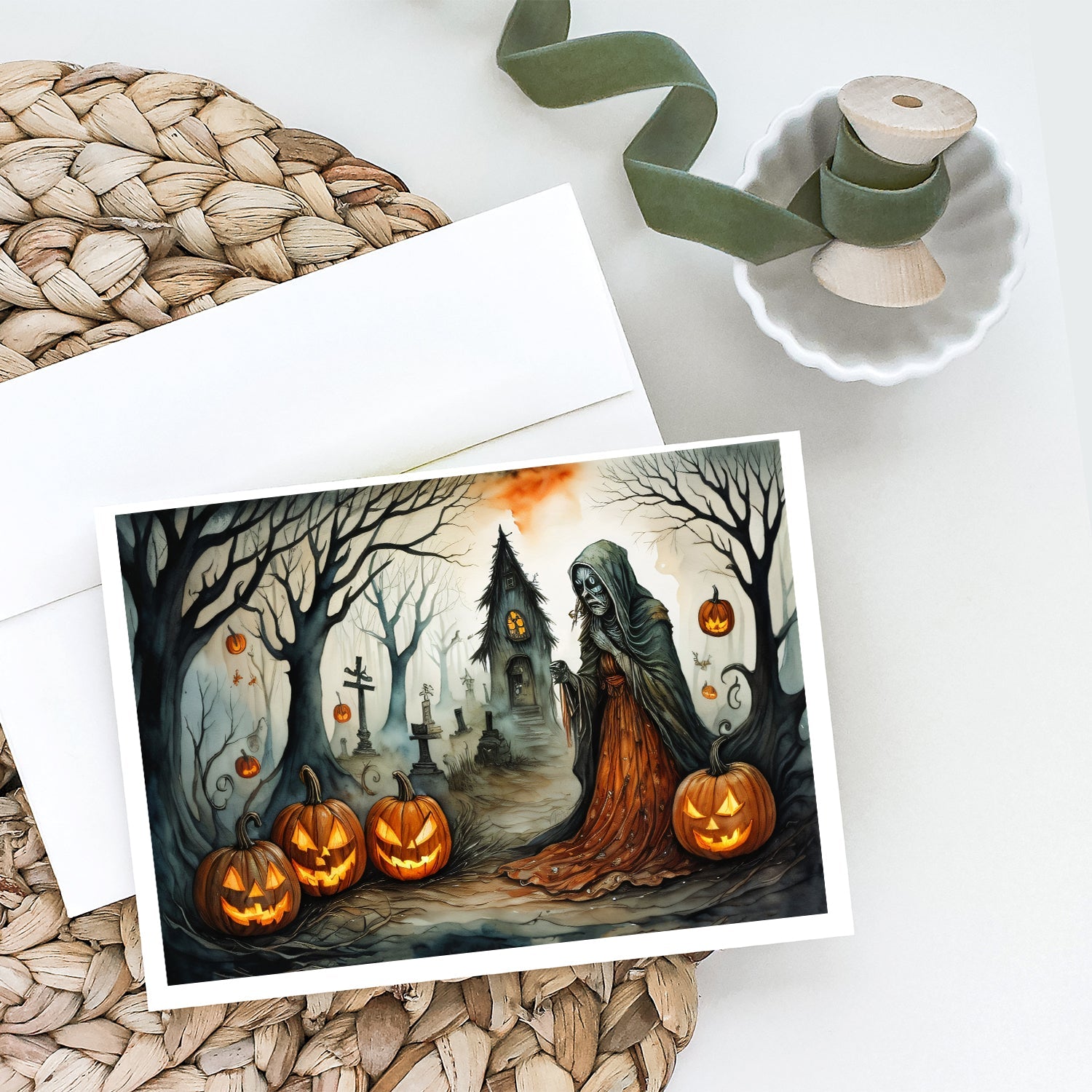 The Weeping Woman Spooky Halloween Greeting Cards Pack of 8