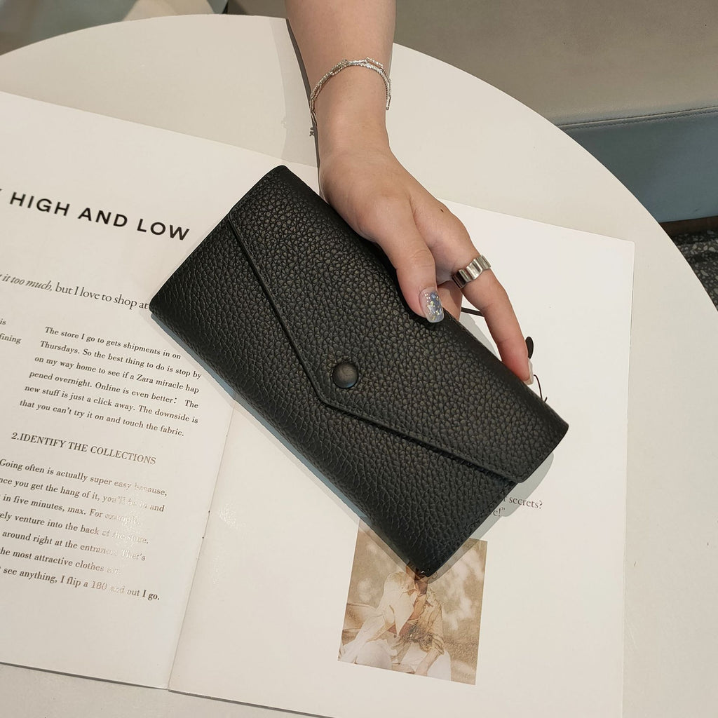 Trendy Korean Style Cowhide Card Coin Purse