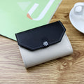 Women's Tri-fold Contrast Color Coin Purse Wallet
