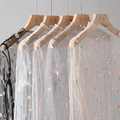 Sexy Sheer Embroidered Top for Women