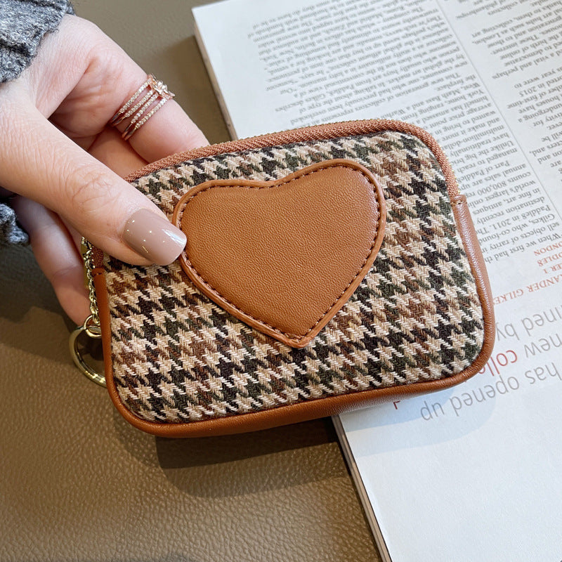 Exquisite Women's Small Canvas Zipper Coin Purse