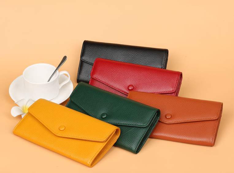 Trendy Korean Style Cowhide Card Coin Purse