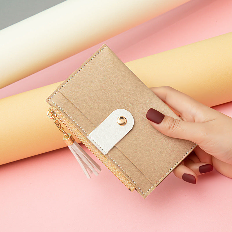 Mini Fashion Tassel Coin Purse in Pure Color