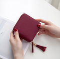 Fringe Mini Wallet, Square Zipper Purse