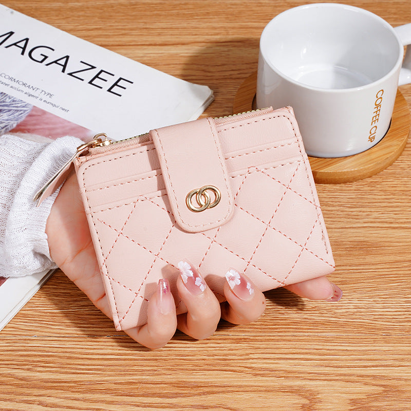 Classic Women's Wallet with Embroidery and Coin Purse
