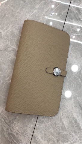 Platinum Purse with Cowhide Lychee Pattern Wallet