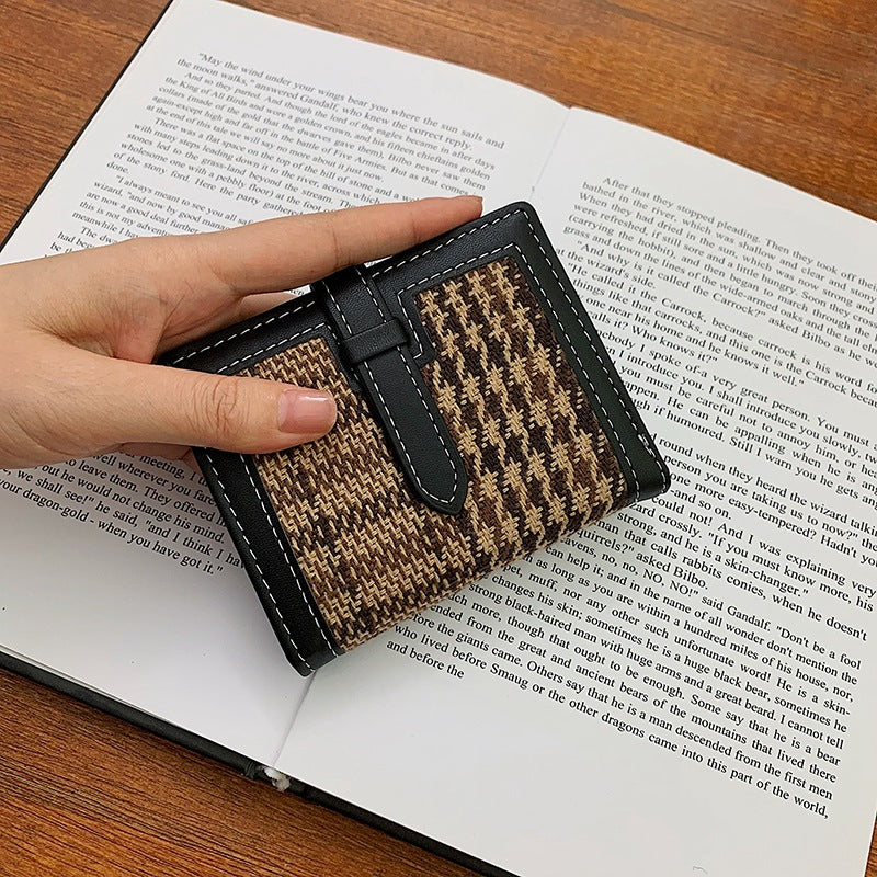 Casual Women's Purse with Simple Embroidery