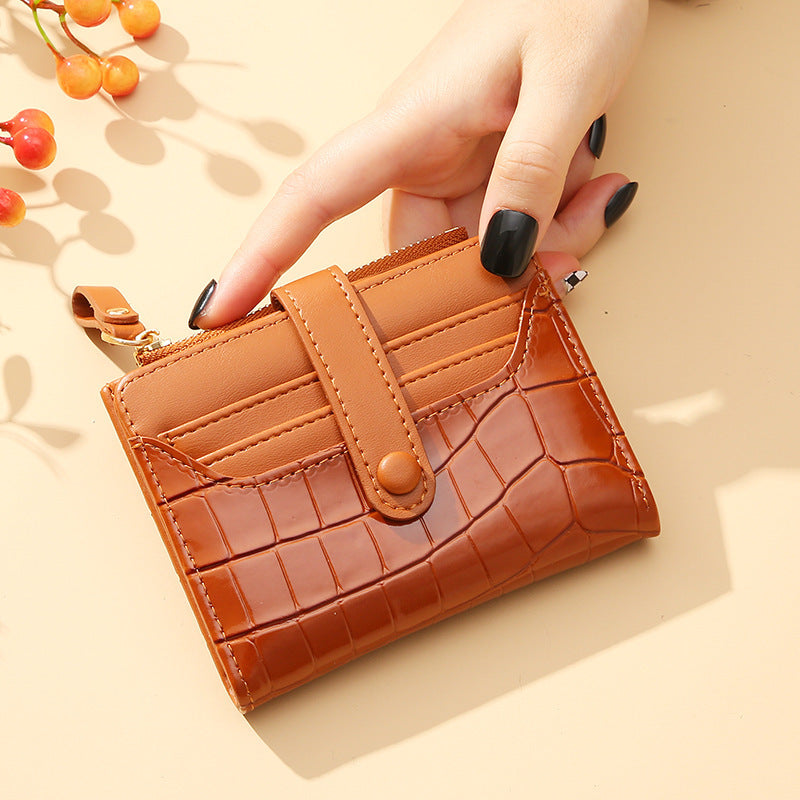 Crocodile Embossed Women's Wallet and Coin Purse