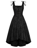 Scarlet Darkness Renaissance Costume Women Jacquard Victorian Gothic Dresses Black Jacquard Size 12