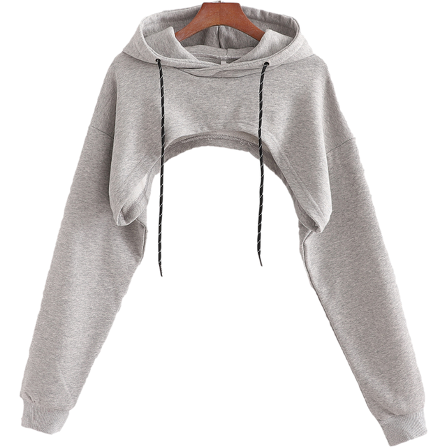 Women’s Summer Sexy Short Hoodie with Drawstring
