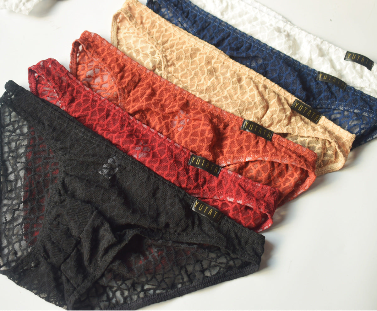 Men's Mesh Trunks - Sexy Triangle Underwear
