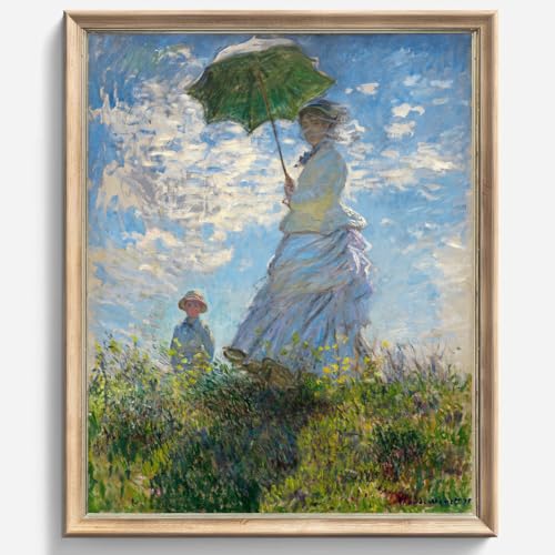 GIFTSFARM Vintage Wall Art (Woman with a parasol 8 x 10 Inch Unframed)