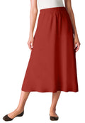 Woman Within Womens Plus Size 7-Day Knit A-Line Skirt - 4X Red Ochre