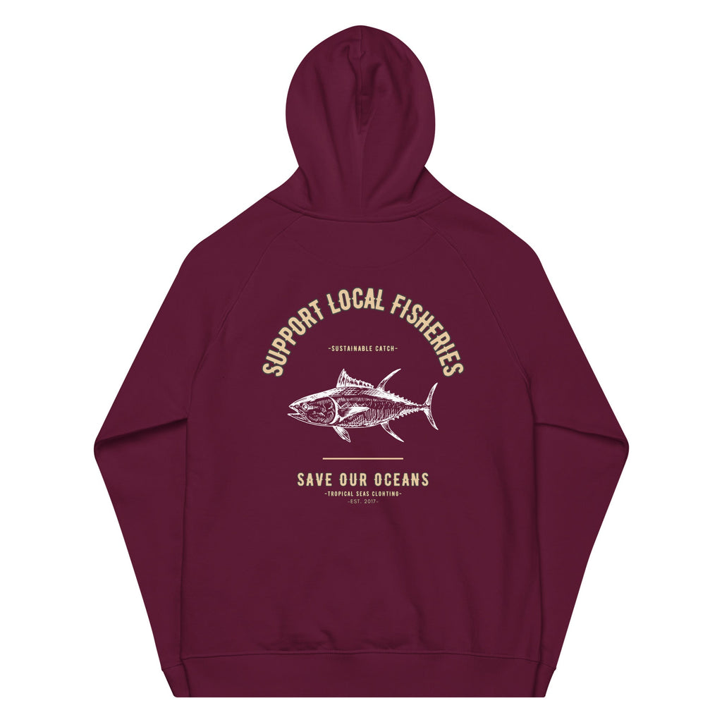 Men's Support Local Fisheries Tuna Eco Raglan Hoodie