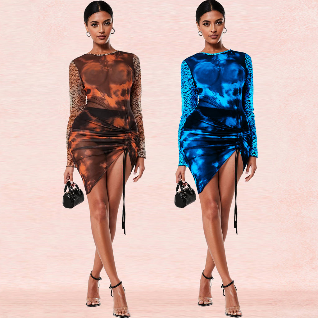 Sexy Mesh Strap Women's Dress