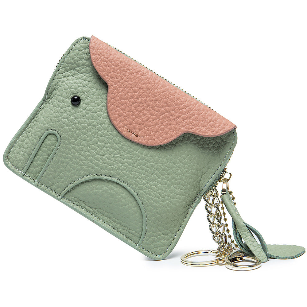 Cute Mini Genuine Leather Elephant Coin Purse