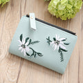 Embroidered Women's Thin Zipper Purse