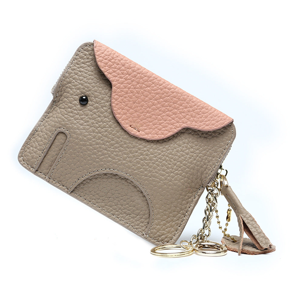 Cute Mini Genuine Leather Elephant Coin Purse
