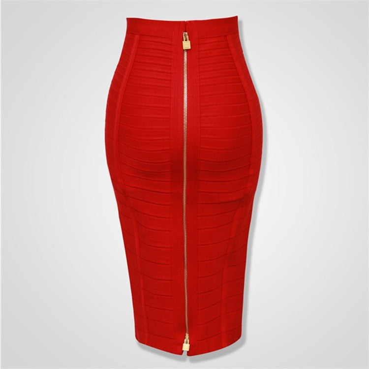 Sexy Solid Color Zipper Bodycon Dress