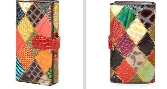 Women's Color Patchwork Multi-Card Coin Purse