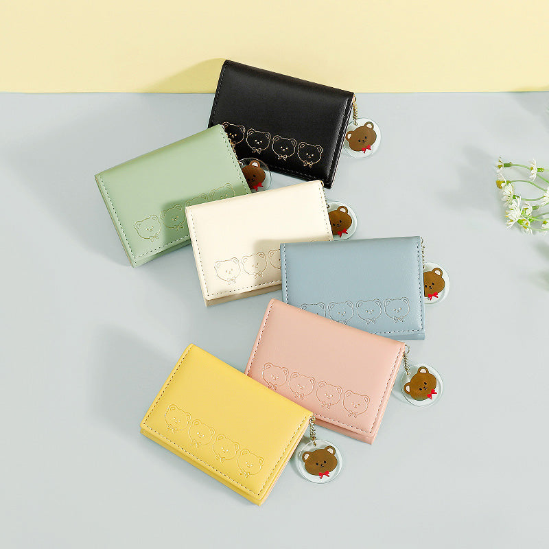 Small Three-Fold Women's Folding Card Purse